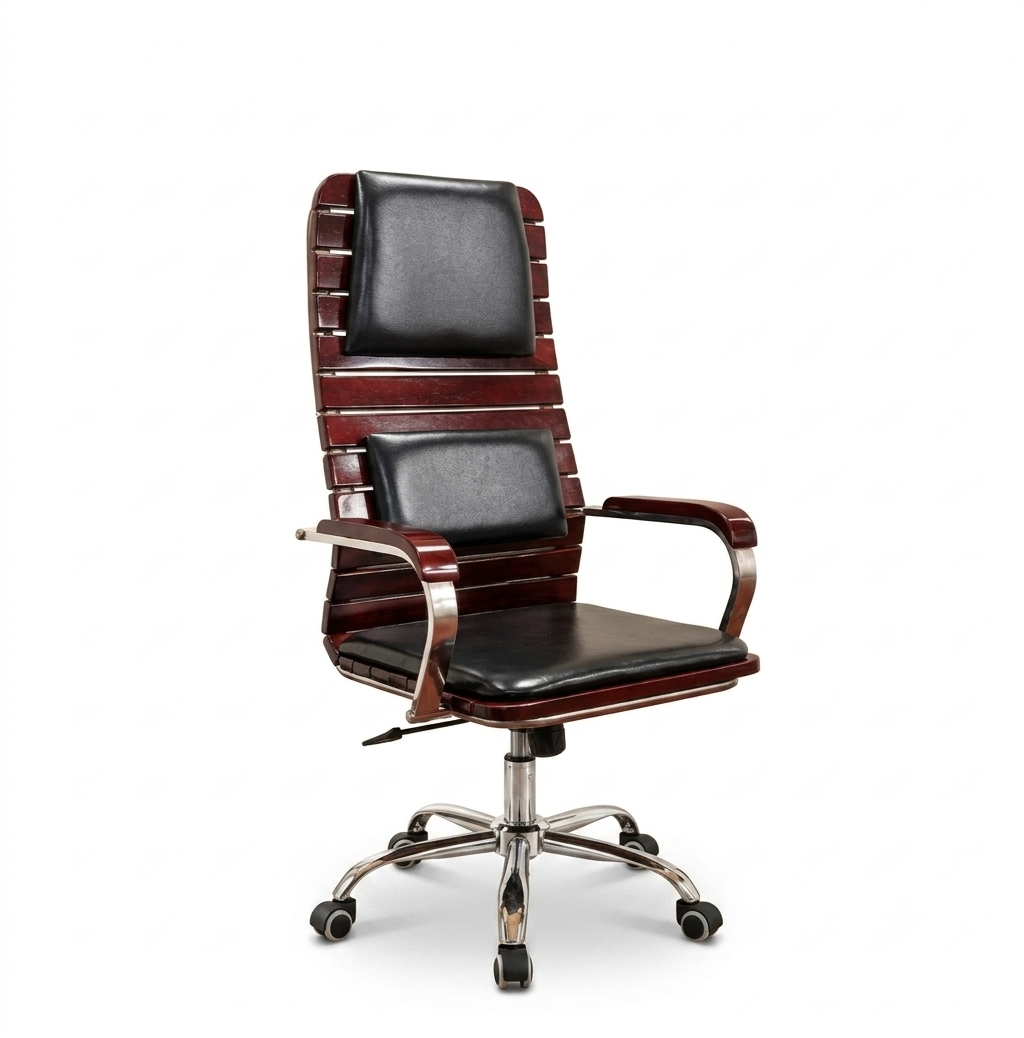 Wooden Revolving Boss Chair